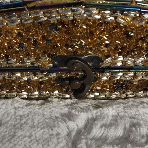 Beaded Iridescent Wood Box  - Picture 8 of 9